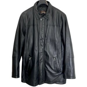 Danier Men’s Lined Black Leather Jacket Size XL